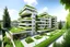 Placeholder: collective housing with volume play created by housing 50 units minimum with green roofs with cerculaire volume