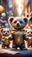 Placeholder: magazine cover, jubilee of god and the angels coming to the people of gremlin bears,bokeh like f/0.8, tilt-shift lens 8k, high detail, smooth render, down-light, unreal engine, prize winning