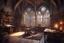 Placeholder: fantasy medieval study room