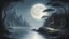 Placeholder: Style John Howe, moonlight, relaxation, luxury, dream world, calm beauty, fantasy world, magic, beautiful composition, exquisite detail, 135mm lens