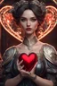 Placeholder: Cyber-Organic, Art Nouveau, beautiful woman holding heart in her hands, 8k octane rendered, unreal engine 5, high resolution, high contrast, cinematic lights, masterpiece, 3d