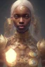 Placeholder: girl, cute, beautiful, makeup, dark skin, head and shoulders portrait, 8k resolution concept art portrait by Greg Rutkowski, Artgerm, WLOP, Alphonse Mucha dynamic lighting hyperdetailed intricately detailed Splash art trending on Artstation triadic colors Unreal Engine 5 volumetric lighting