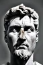 Placeholder: Ultra Realistic image, roman sculpture, white marble material, Lionel Messi, Caesar emperor Laurel crown, miguel angel style, chisel style, emperador, waist up portrait, epic, celestial, cinematic lighting, God light, god rays, 4k resolution, smooth details, ornate details, soft lighting, unreal engine 5, sky and clouds background.