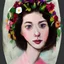 Placeholder: portrait woman, flowers in hair