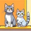 Placeholder: 2 cats cartoon