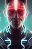 Placeholder: cyberpunk, head, men, portrai, tron