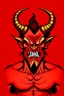 Placeholder: A demon wearing a red pharaonic suit and angry face Cartoon drawn