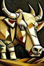 Placeholder: picasso schilderrij een stier abstract brown zoom out