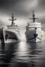 Placeholder: portrait of two huge vessel ships