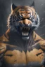 Placeholder: A picture of a roar tiger in the form of a batman, a professional, high JPEG image