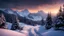 Placeholder: winter, magical landscape, dark art, (dawn), realistic photo, breathtaking, sharp lens, professional photography, 70mm lens, love of detail, good quality, unreal engine 5, wallpaper, colorful, high detail, 8k, soft light, photo realistic