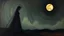 Placeholder: The Shadow Queen; painting in the style of Edvard Munch
