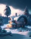 Placeholder: Futuristic country house minimalist winter style hyper-detailed 8k digital art