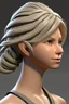 Placeholder: female 3d character hair
