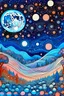 Placeholder: paesaggio lunare con stelle e spirali molto luminoso