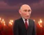 Placeholder: president Putin angry satan with horns