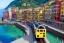 Placeholder: Lego Train in lego riomaggiore italy sea town lego