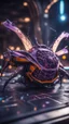 Placeholder: Illithid with butterfly wings ripping the roof of a Lamborghini space ship formed like a spider web syrringe ball, bokeh like f/0.8, tilt-shift lens 8k, high detail, smooth render, down-light, unreal engine, prize winning