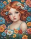 Placeholder: Portrait of a girl in flowers by Jeremiah Ketner