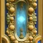 Placeholder: saphire ornate floral and botanical details, Glass, caustics, magic, intricate, high details