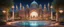 Placeholder: Hyper Realistic Huge multicolor rustic wall textured Mosque with beautiful fountain inside a garden at beautiful night with decorative lights