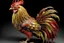 Placeholder: Emblaziken is a majestic, flame-covered rooster with feathers that resemble traditional Chinese imperial robes. Its tail feathers are long and fiery, resembling the elegant tails seen on Chinese dragons. The rooster's comb is shaped like a crown, symbolizing its regal presence.