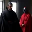 Placeholder: A scene from a turkish soapopera with Darth Maul as protagonist. it is a current era drama about an unexpected pregnancy, rest of the characters are humans