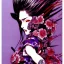 Placeholder: beautiful punk girl, hyper detailed, hyperdetailed, intricately detailed, illustration by <Katsushika Hokusai> <Yoji Shinkawa>, purple tones, darkred tones,