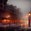 Placeholder: an old western town, intrcately detailed, heavy snow, eerie, sharp focus, illustration, octane render, 8k, dramatic lighting, post-processing, ambient lighting, Leonid Afremov, Bastien Lecouffe-Deharme, alena aenami