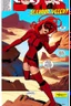 Placeholder: a simple red blooded desert valley marvel comics style