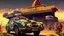 Placeholder: "I'm seeking an exhilarating poster for '<Achayo> Vintage Rally Racing.' The backdrop should feature an Ethiopian cityscape, capturing the vibrancy of urban life. In the foreground, a stylish vintage rally car, complete with rally lights and vintage decals, takes center stage. Use earthy tones for the city background and vibrant colors for the rally car. Select bold fonts in dynamic colors for the event title and details. Incorporate dust or dirt effects to evoke the rally racing atmosphere. Inc