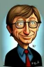 Placeholder: Bill Gates CEO, formerly Microsoft , cartoon 2d