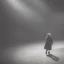 Placeholder: old woman walking to heaven with dramatic lighting