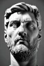 Placeholder: Ultra Realistic image, roman sculpture, luxury white marble material, Lionel Messi, Laurel crown, Renaissance style, miguel angel style, chisel style, emperor, waist up portrait, epic, celestial, cinematic lighting, God light, god rays, 4k resolution, smooth details, ornate details, soft lighting, unreal engine 5, sky background.