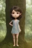 Placeholder: mistick girl in the forest, soft skin, beautiful, indian