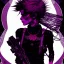 Placeholder: beautiful punk girl, hyper detailed, intricately detailed, illustration by <kilian eng> <Yoji Shinkawa>, purple tones,