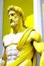 Placeholder: Neoclassicism greek man realistic yellow white cote d'azur real man