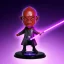 Placeholder: Plastic mace windu purpleGlow jedi bobblehead with boots, samuel jackson