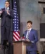 Placeholder: A lizard person in a suit, speaking at a podium