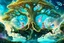 Placeholder: story book stunning fantasy picture of ancient Tree Ent, little Fairies around floating, shiny bubbles, nice european pale colors fairies, detalied, masterpiece,random background , epic, fantasy style, movie characters, fantasy atmosphere