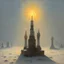 Placeholder: свеча решила светом солнце заслонить,храм,туман,яркий свет,стиль Василия Верещагина
