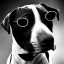 Placeholder: surrealism Portrait of a pitbull wearing sunglasses