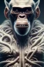 Placeholder: killer ape alien, full body, evil, 8k, with hairs, finely detailed, photo realistic, HR Giger style