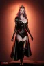 Placeholder: Veronica Lake as evil queen in black leather, leather, busty, cleavage, angry, stern look. character design by cory loftis, fenghua zhong, ryohei hase, ismail inceoglu and ruan jia. unreal engine 5, artistic lighting, highly detailed, photorealistic, fantasy