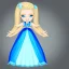 Placeholder: Beautiful Princess with diamond collar, long blond hair, blue eyes, glow dress, realistic, 8k