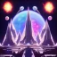 Placeholder: Cosmic Fantasy future world with glowing & shining Cristal clear, contrast glowing ETHERIUM symbol image,8k HD image,