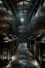 Placeholder: hidden archive in a underground metropolis that looks like a dark metallic hive