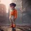 Placeholder: Clockwork orange, Alex toddler, real, full body, distopic background, cyberpunk, dramatic lighting, hyper realistic, 8k