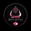 Placeholder: Create a logo with the name Deniz Boutique, dresses inspired by diamonds, baby pink, black background.