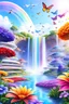 Placeholder: colors, very beautiful, flowers garden,rainbow, cité très futuriste ultra moderne, ufos rainbow, ufos fleet, intergalactic, birds, butterfly, cascades, falls